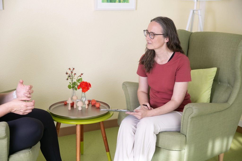 Sandra Roth beim MS Coaching vor Ort in Zürich Albisrieden.